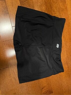 Marika Black Biker Shorts with Reflective Logo
